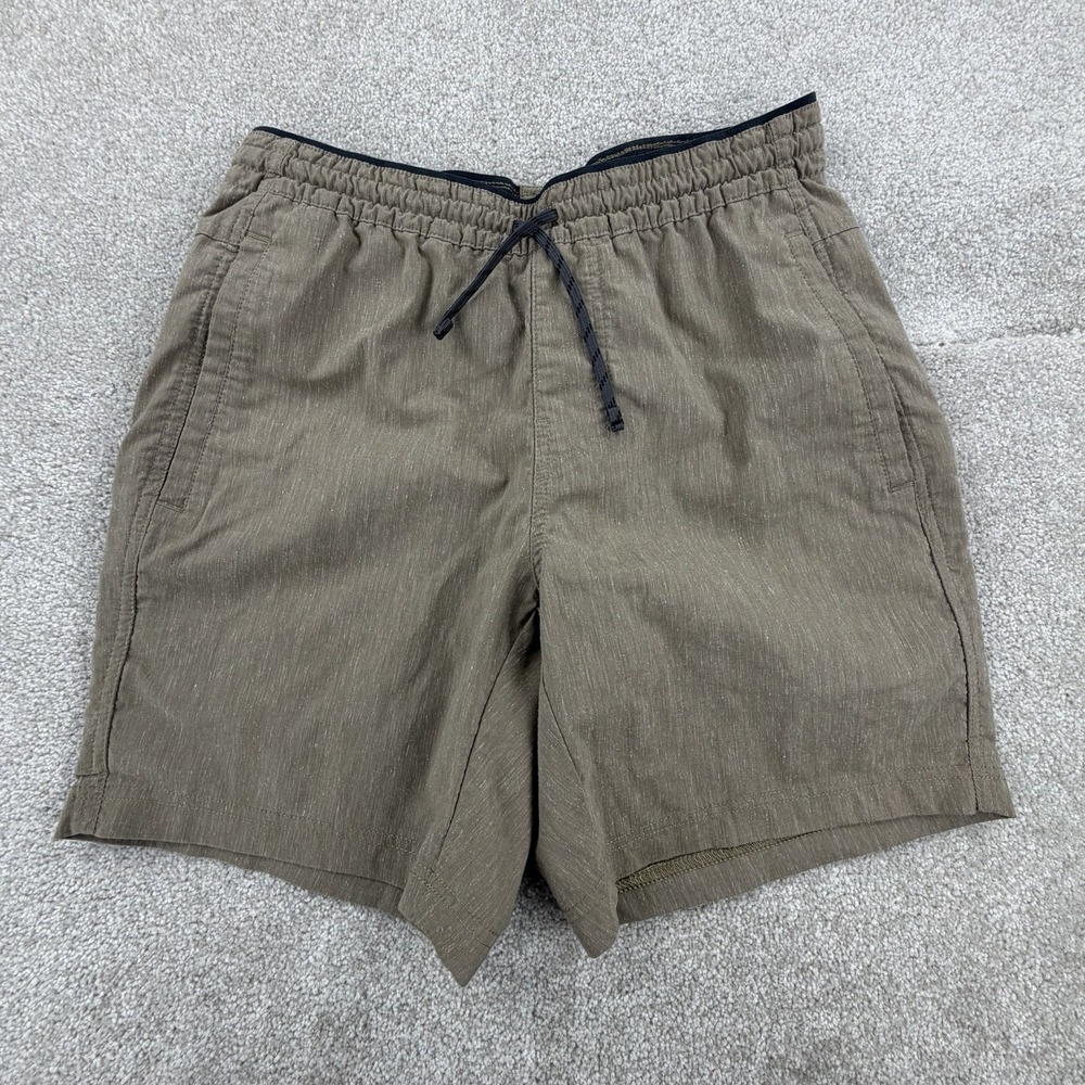Kuhl Shorts Mens Small Tan Stretch Kruiser Elastic Waist Zip Pockets‎ Hiking 3
